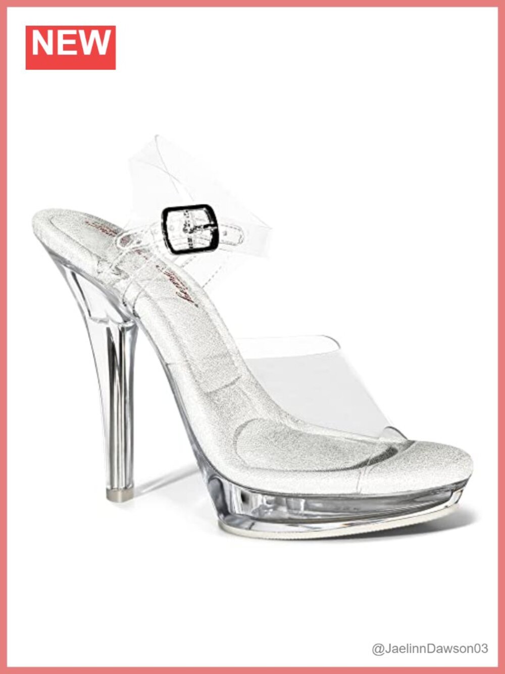 Clear Lucite Stiletto Heels 5 Inch Platform Bodybuilding Competition Pumps